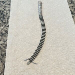 Silver and Black Chain Link Bracelet